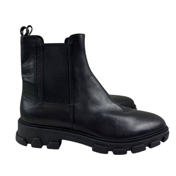 Michael Kors Ridley Chelsea Women's Boot Black Leather Ankle Pull On Size 10 NEW